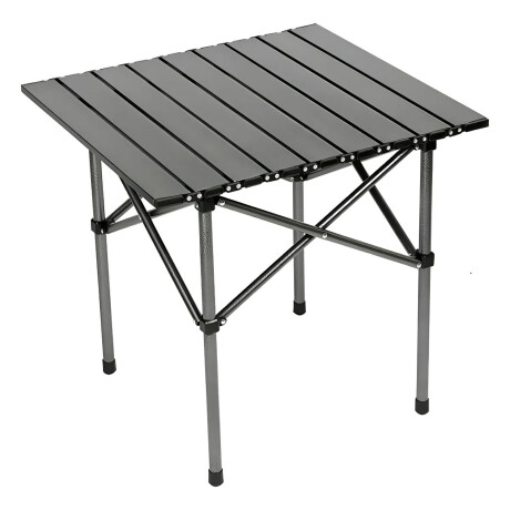Mesa Chica Camping Aluminio Plegable Compacta Con Bolso Negro