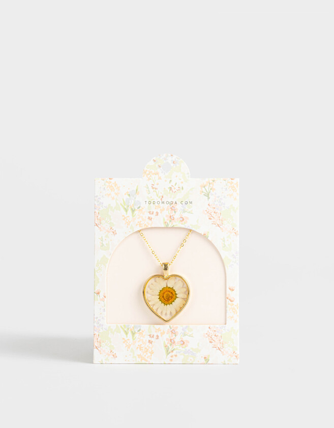 Cadena Corta con Dije Con flores Cadena Corta Con Dije Con Flores Cute - Dorado