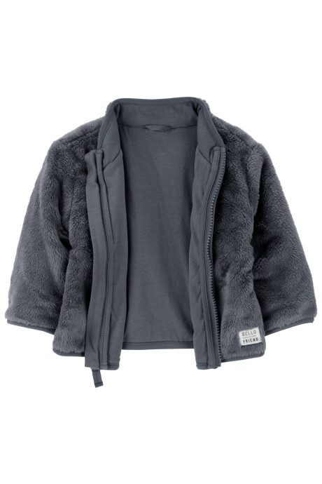 Campera de sherpa, azul marino Sin color
