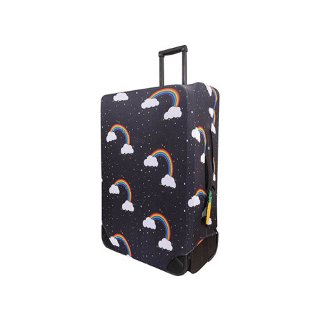 Funda para valija grande para viaje Arcoiris Negro