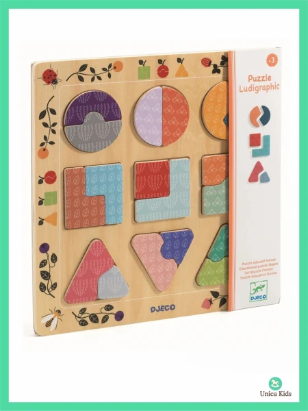 PUZZLE DJECO ENCASTRE LUDIGRAPHIC UNICO