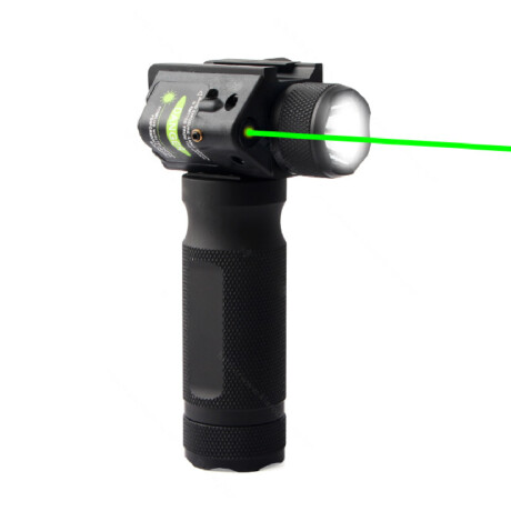 Empuñadura grip vertical linterna y laser verde Empuñadura grip vertical linterna y laser verde