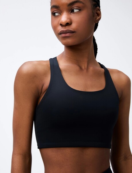 TOP DEPORTIVO HERO CON FIBRA LYCRA® NEGRO