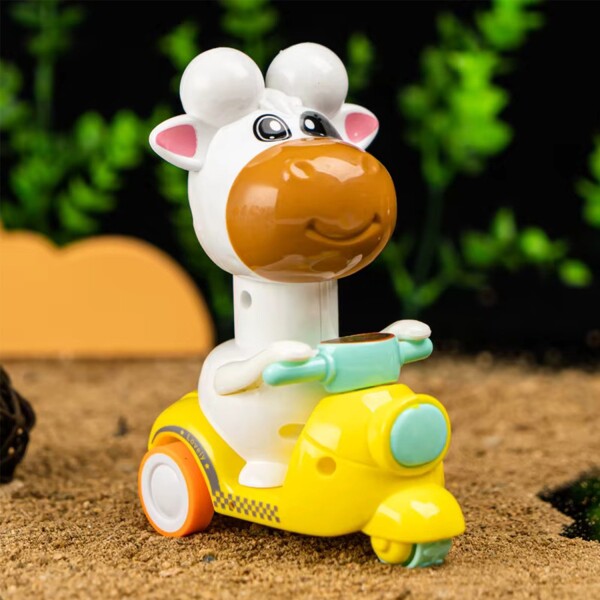 Juguete Interactivo Animales Moto A Fricción Infantil Niños Variante Modelo Vaca Lila