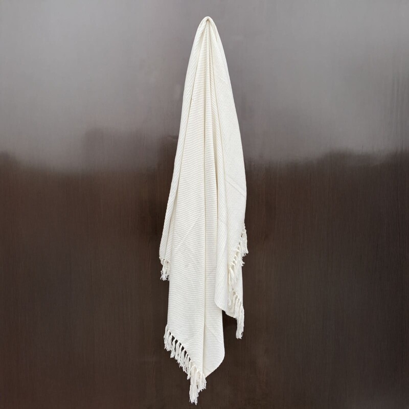 Manta para sillón y cama algodón Crudo 130x180cm 130cm