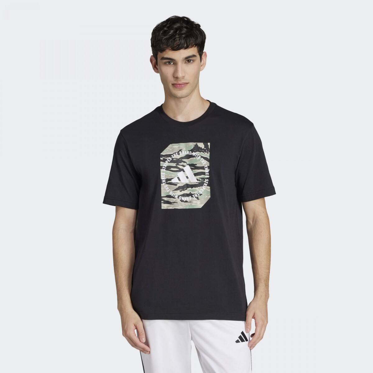 Remera Adidas Camo Estampada - Negro 