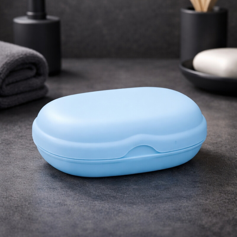 Jabonera con tapa CELESTE