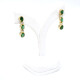 Caravanas En Oro 18K Con Brillantes Y Esmeraldas Caravanas En Oro 18K Con Brillantes Y Esmeraldas
