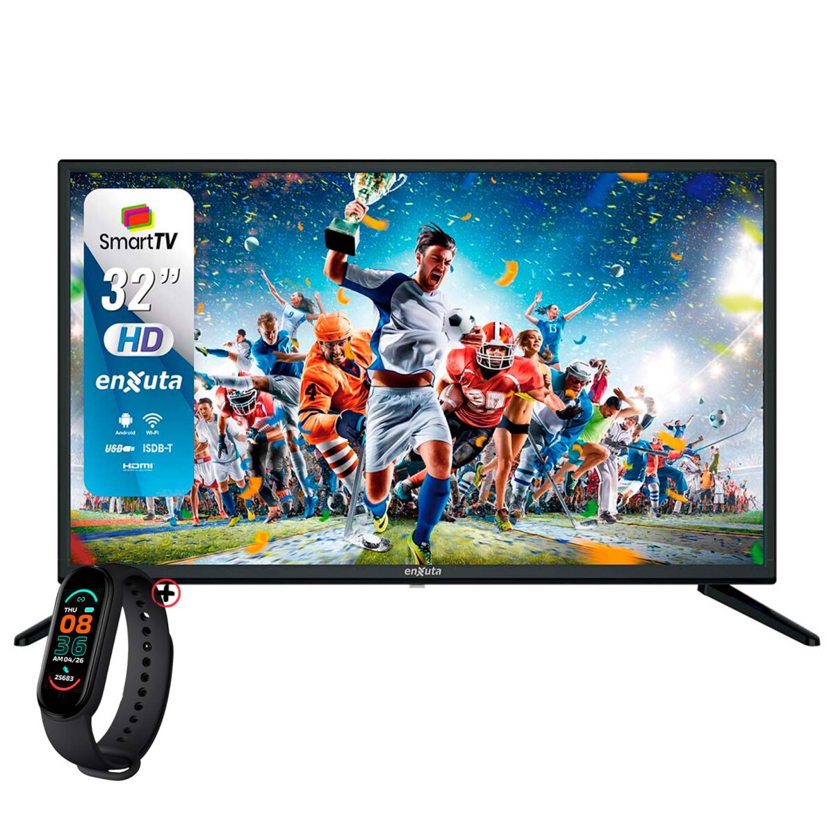 Smart Tv 32'' Enxuta Sint Digital Isdbt Android 7.0 + Smartwatch 