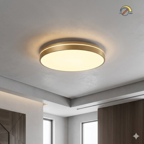 Plafón LED de diseño, Dimerizable 40W y 50CM DORADO
