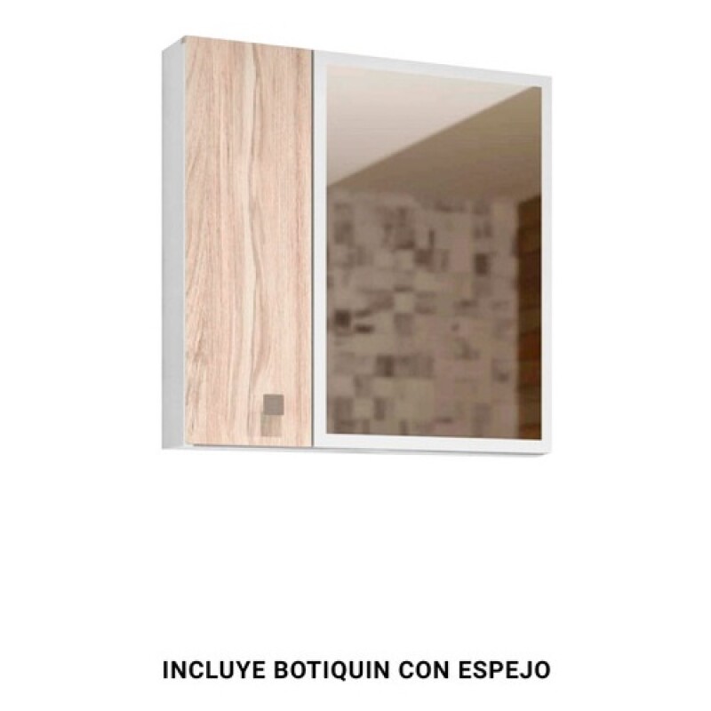 Mueble De Baño Con Bacha Y Espejo Blanco/ Rústico Mueble De Baño Con Bacha Y Espejo Blanco/ Rústico