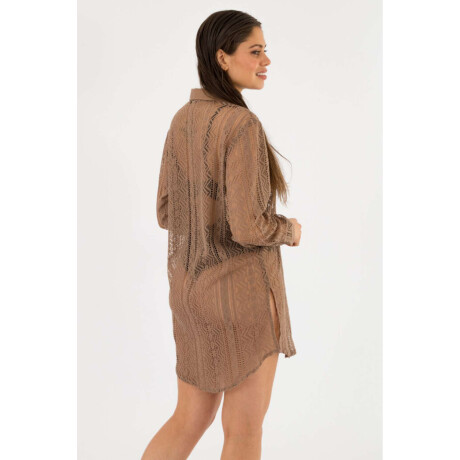 Camisola amaranta net midi Africa