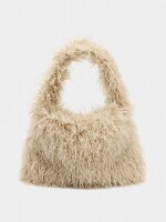 Bolso De Hombro Efecto Pelo crudo