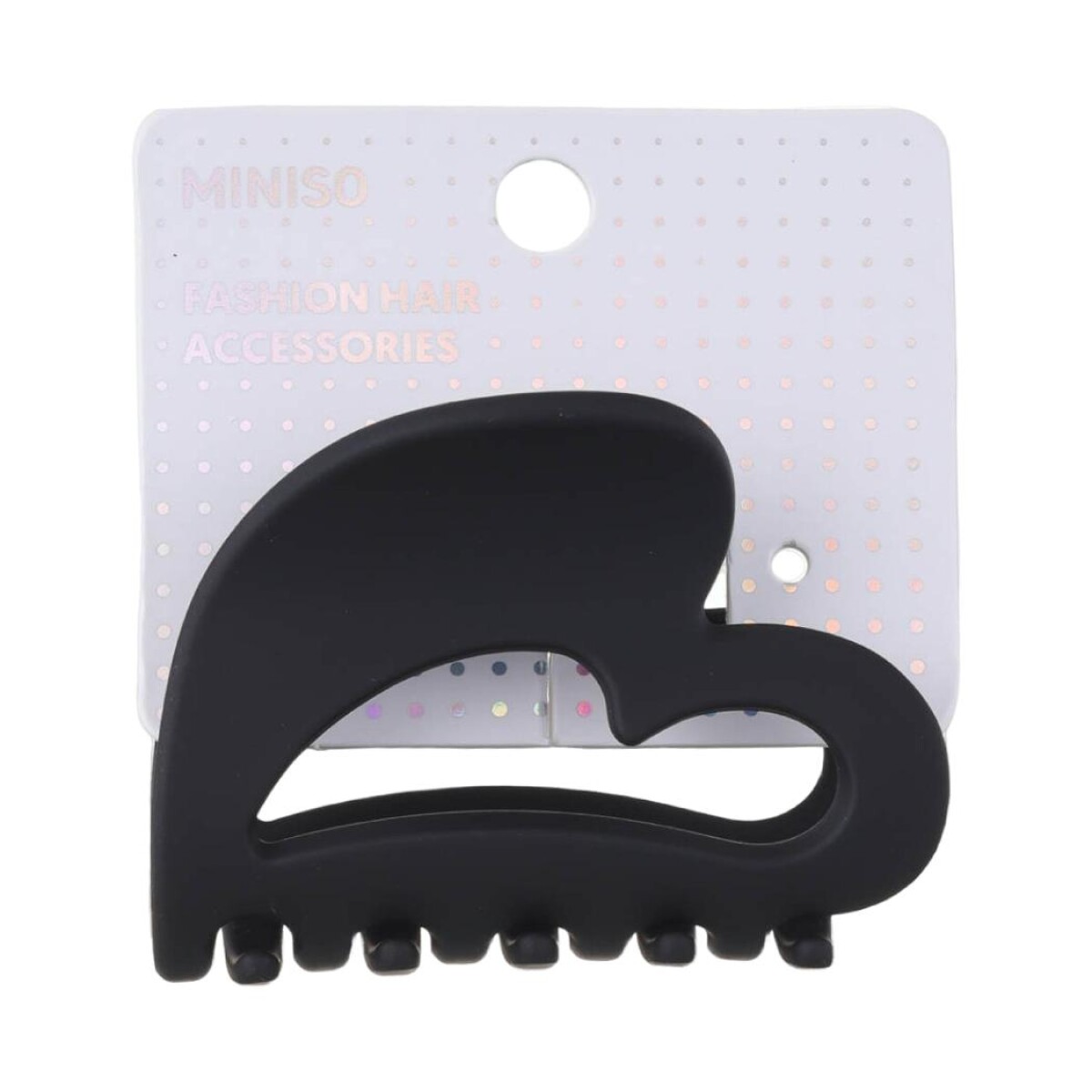 Pinza de cabello corazón - negro 