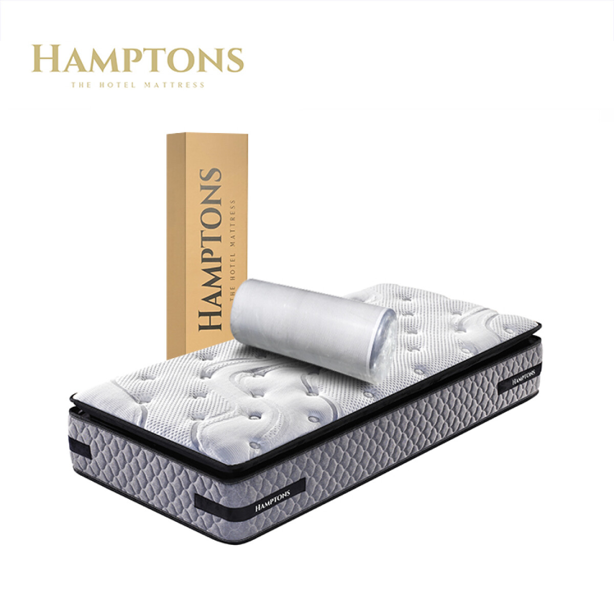 Colchon de resortes 1 Plaza Hamptons Platinum 