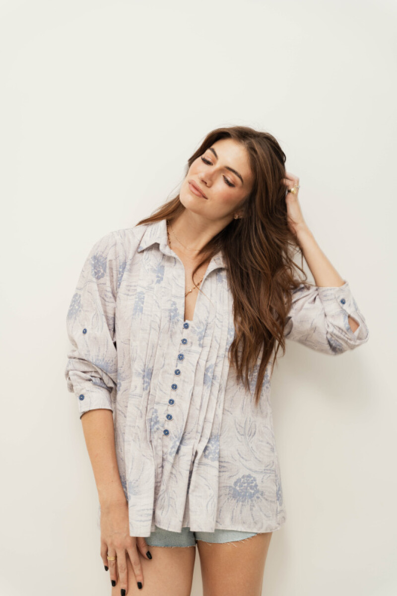 CAMISA ANDALUCIA MAUVE BLUE BLOSSOM CAMISA ANDALUCIA MAUVE BLUE BLOSSOM