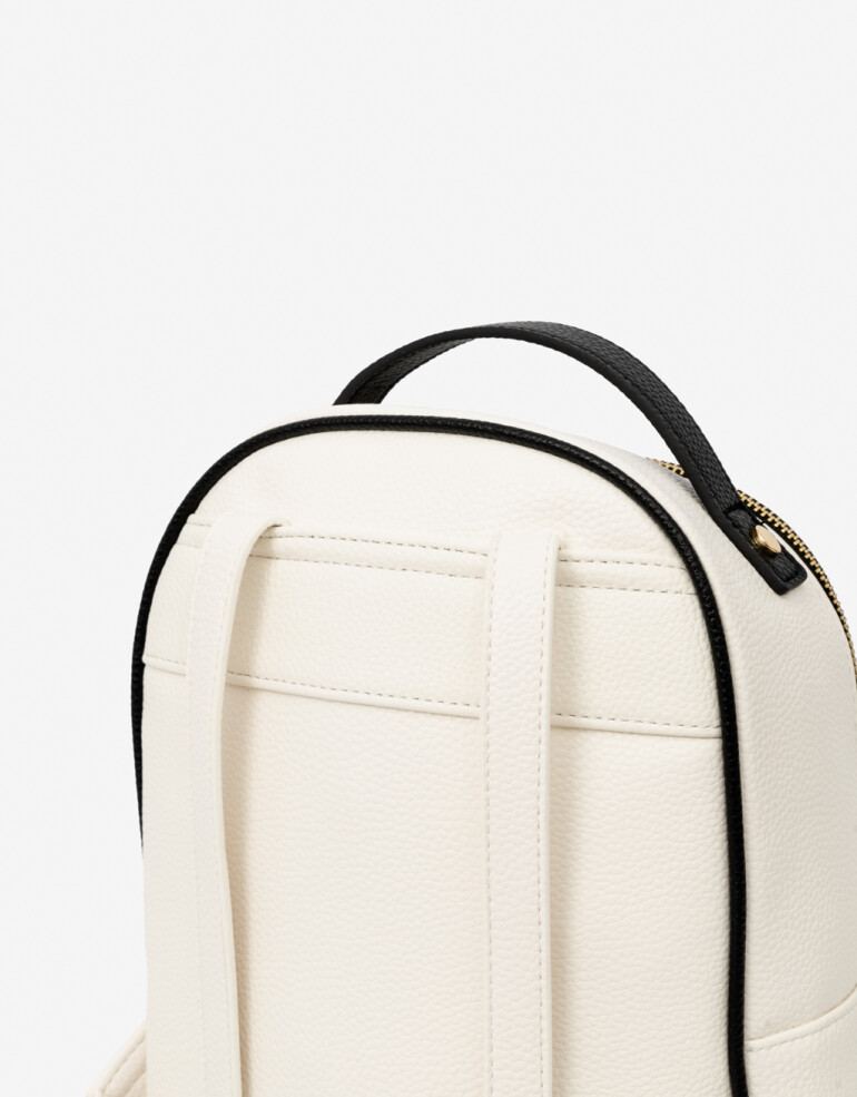 Mochilas Urbanas Basicos Mochila Con Bolsillo - Blanco Crudo