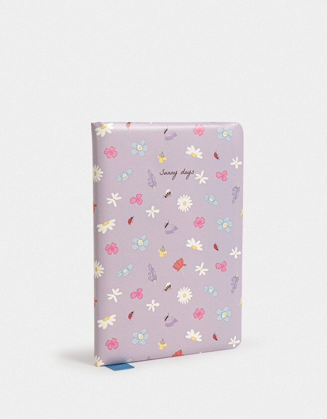 Anotadores Cuadernos y Memos PU Cuaderno A5 Tapa Dura De Pu Estampado - Violeta Lila