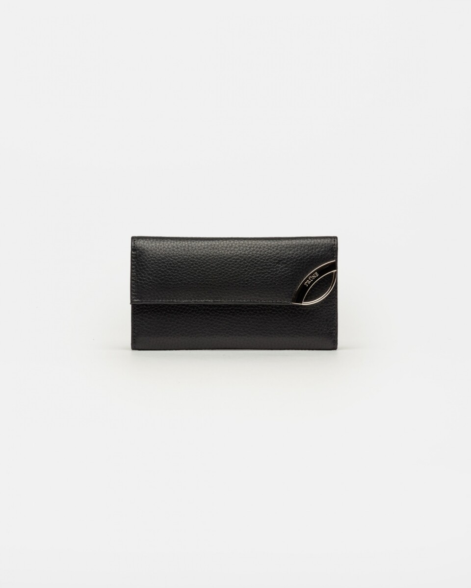 Billetera Katy en cuero graneado - Negro 