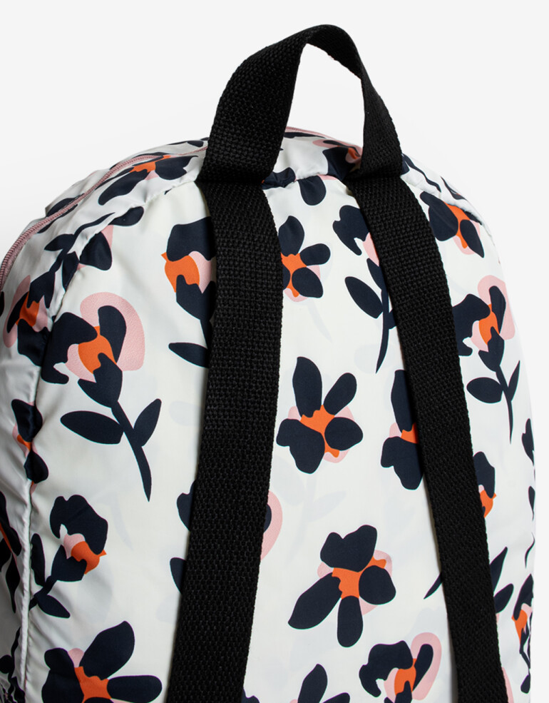 Porta Cosméticos Mochila Mochila Plegable Con Estampa Floral - Estampado Flores