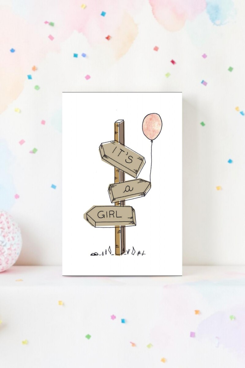 Tarjeta 10x15 baby shower - DISEÑO 5 