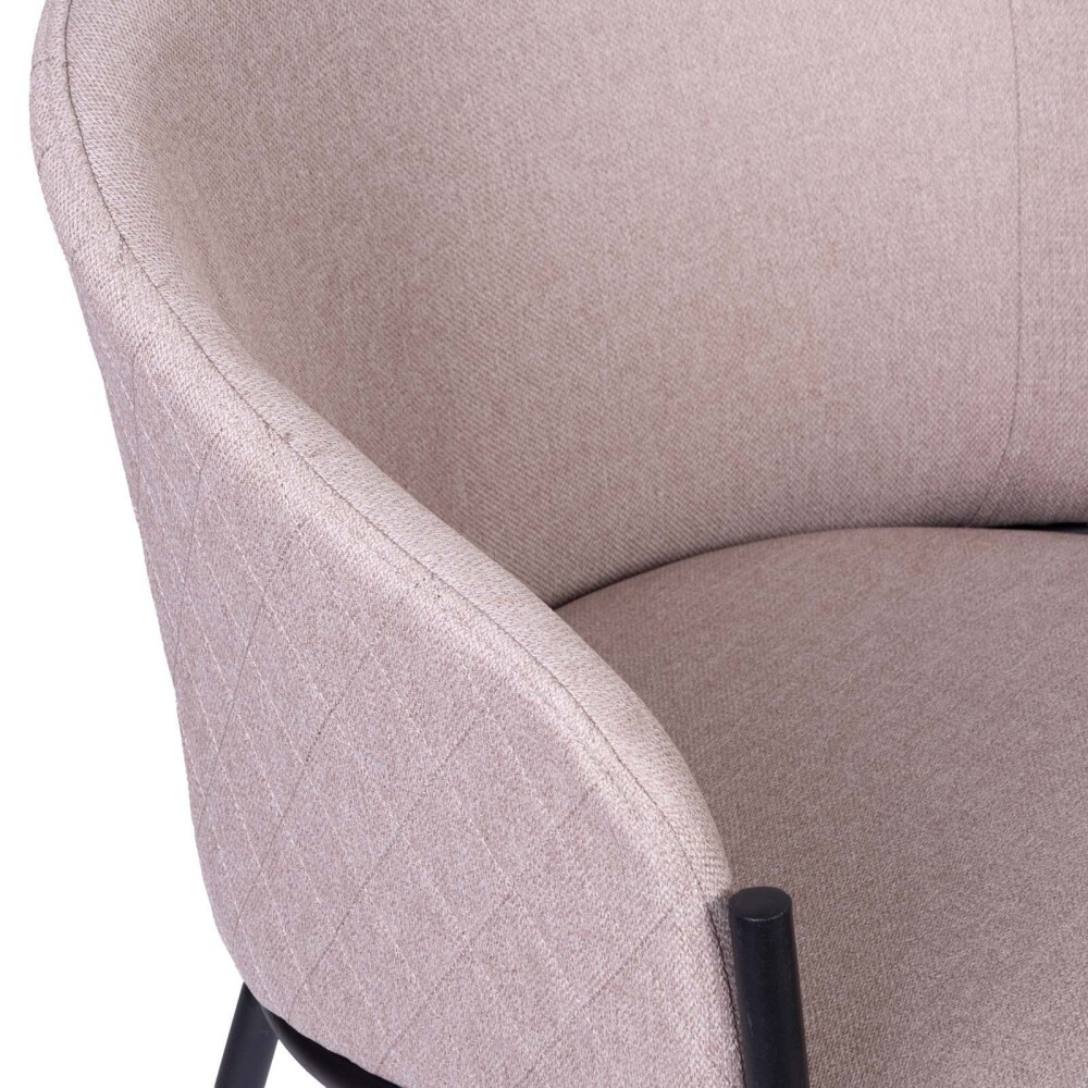 BUTACA DE COMEDOR HIERRO-Y-TELA NATURAL-BEIGE AURORA