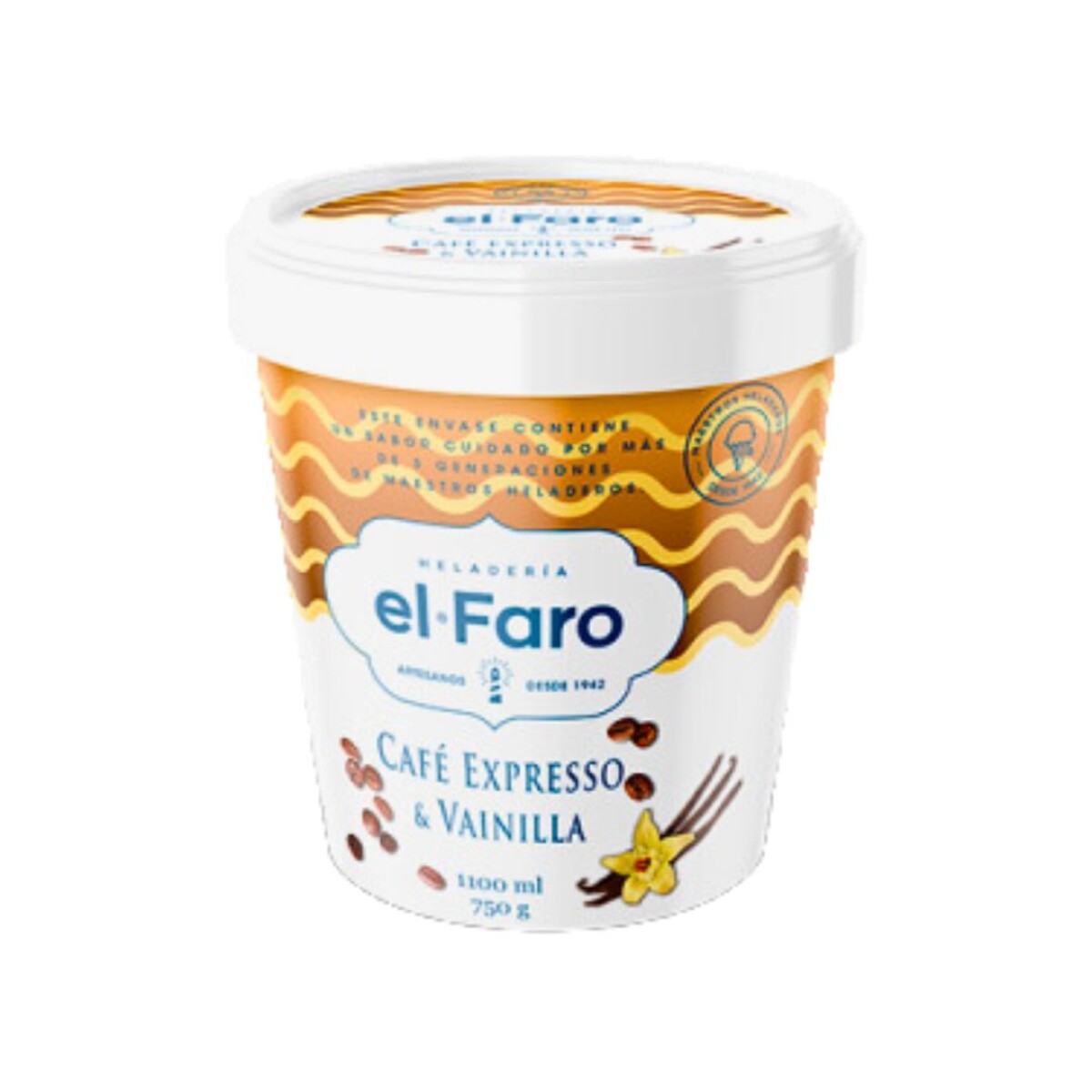 Helado Café y Vainilla El Faro - 1,1 lt 