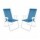 Set X2 Reposeras Mor Sillas Altas Plegables Aluminio 120kg Azul