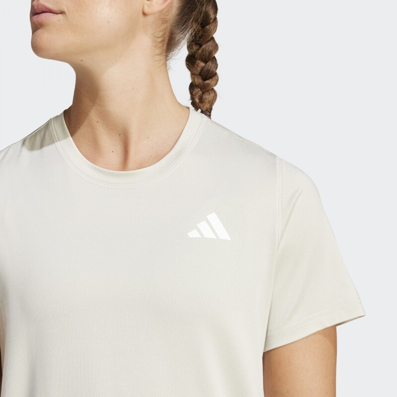 Remera Adidas Train Essentials 3 Rayas Beige