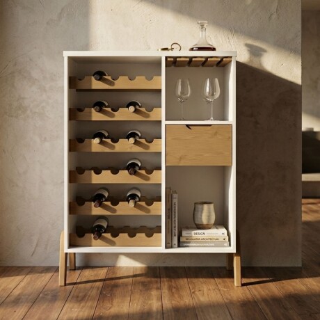 Bar botellero Linea Veneza Blanco/Miel