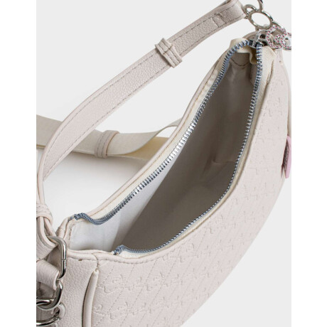 Cartera Con Relieve ''hello Kitty'' Blanco Crema