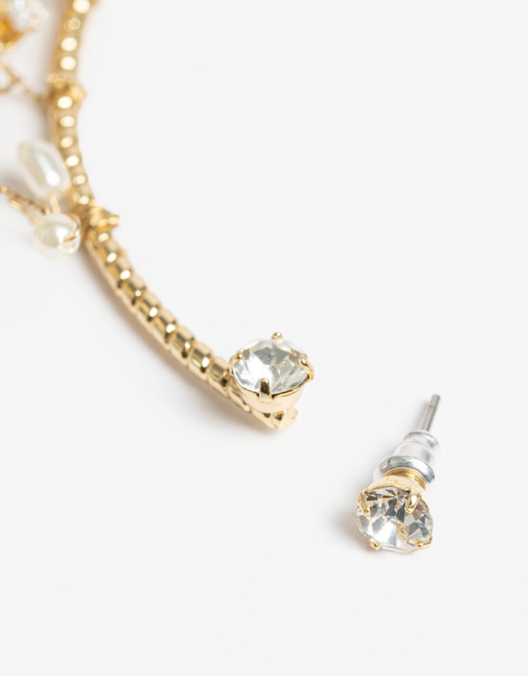 Aros Pasantes Bride To Be Set De Aros Bride To Be - Cristal