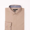 Camisa m/l algodon lisa beige