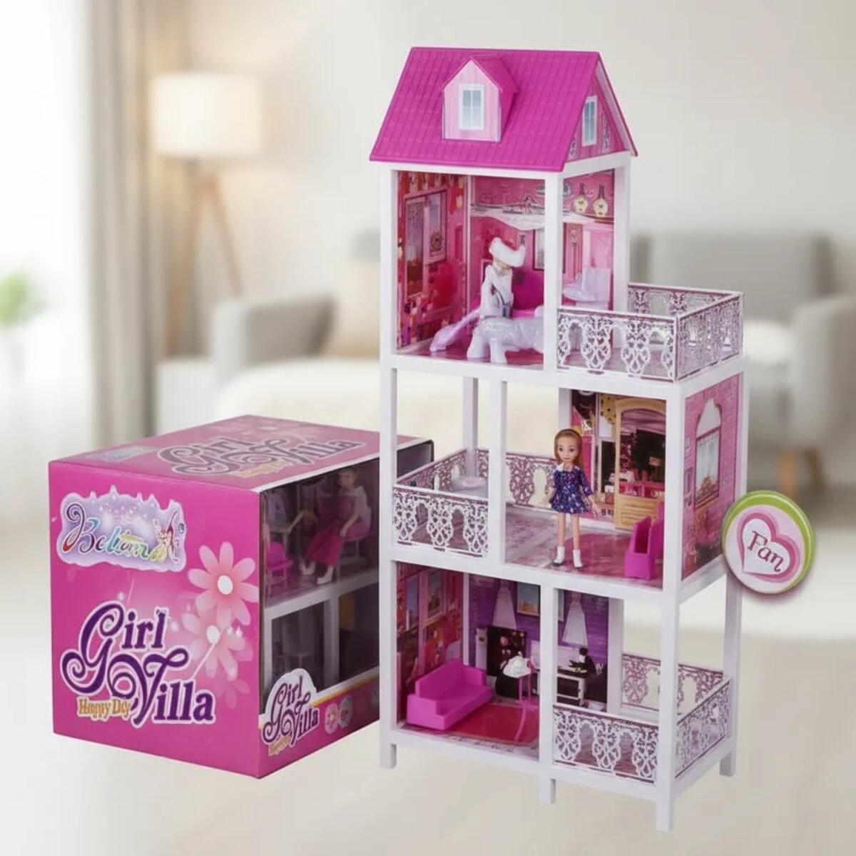 Casa Infantil de Plástico para Armar con Accesorios 75 cm 