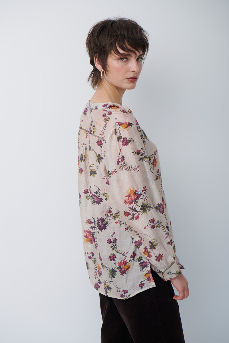 CAMISA JULIA FLORAL BEIGE