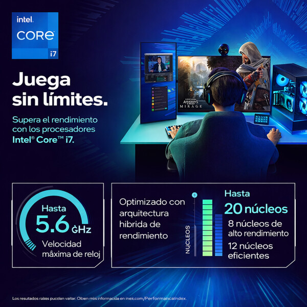 Procesador Intel I7 14700kf Sin Fan Sin Video Lga1700 CPU INTEL CORE I7 14700KF S/FAN S/VIDEO