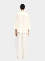 Pantalón De Lyocell Con Cintura Elástica crudo