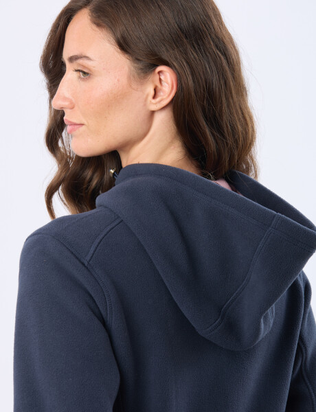 CAMPERA POLAR CON CAPUCHA Azul