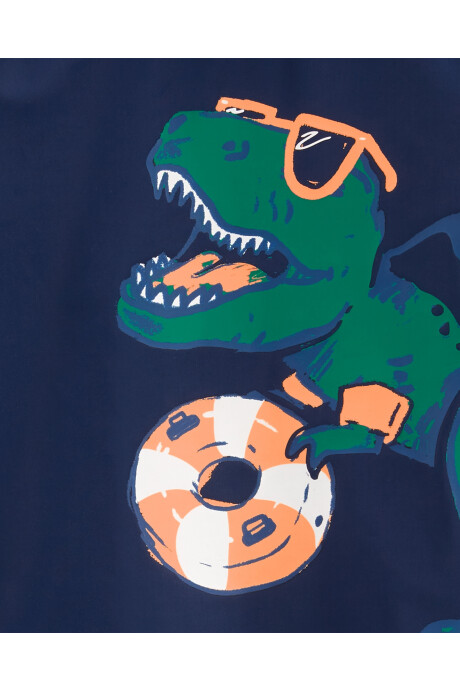 Traje de baño dos piezas, con protección UPF 50+, diseño dinos Sin color