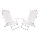 Set X 2 Sillas Summer 6 Posiciones Aluminio BLANCO