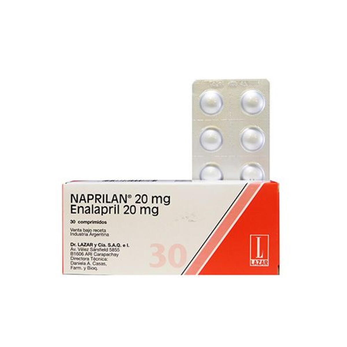Naprilan 20 mg x 30 Comprimidos – Tratamiento Hipertensión 