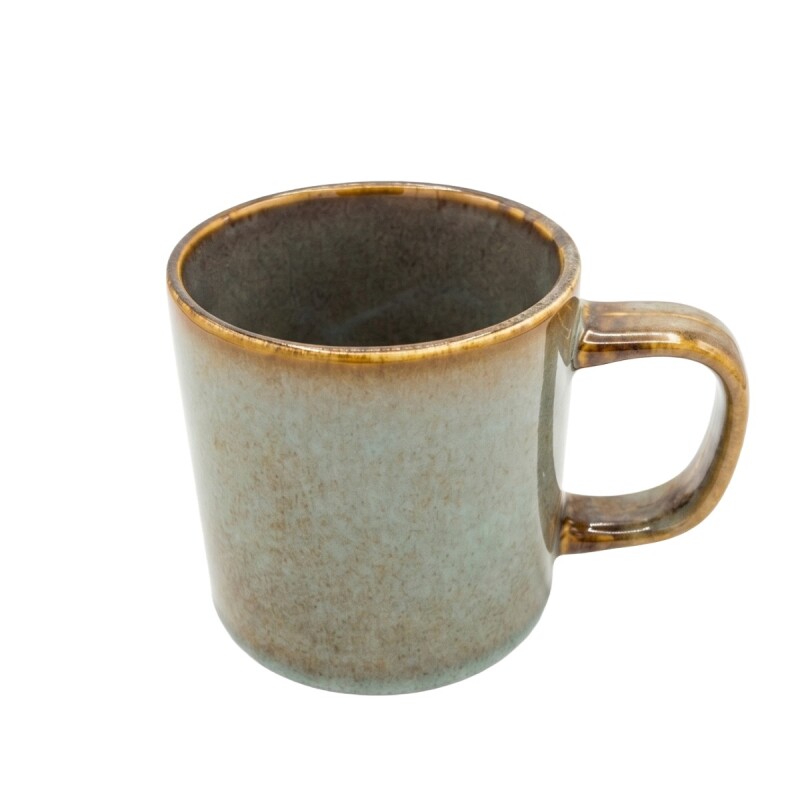 TAZA CERAMICA VERDE ARTESANAL 8X8.5CM Unica
