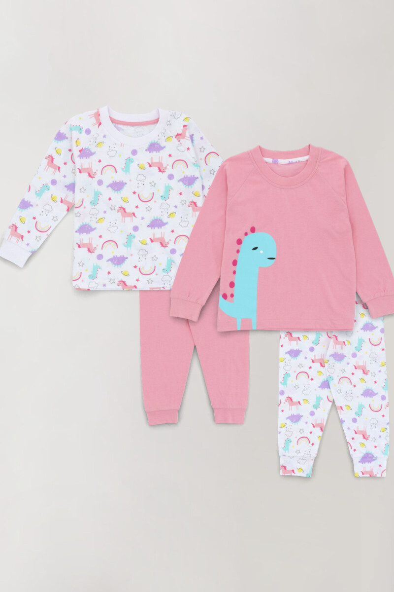 Pijama pack x2 Rosado