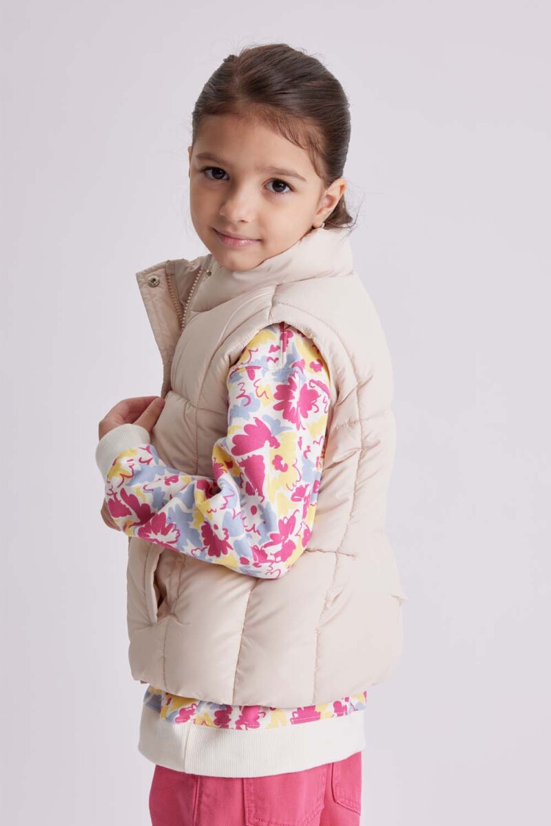 Chaleco abrigo Beige
