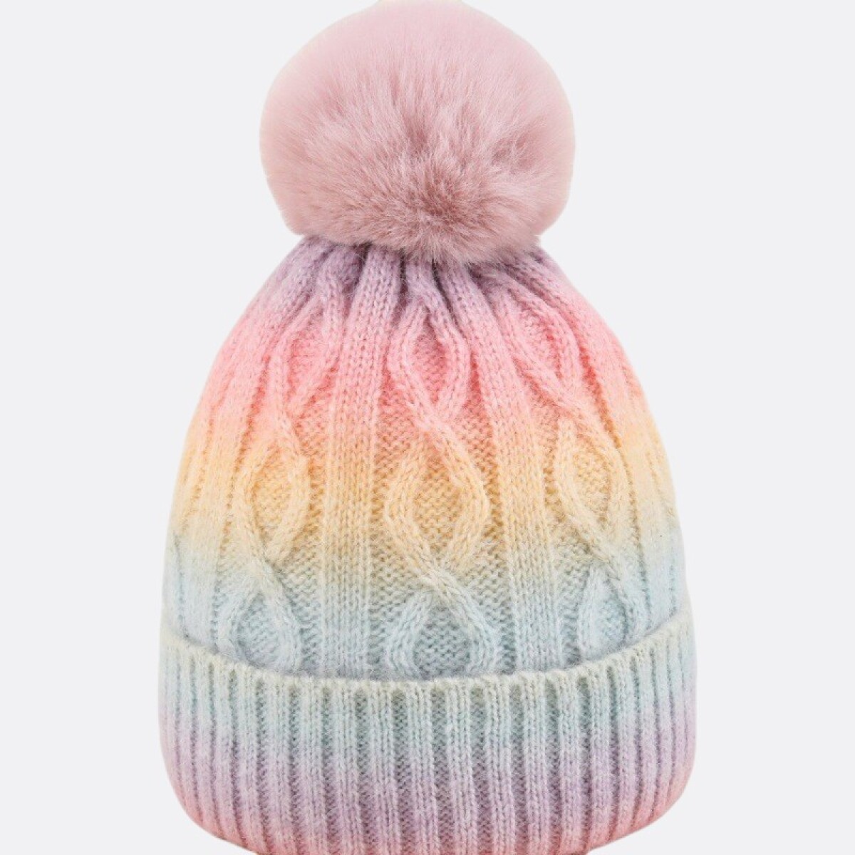 Gorro De Lana PomPom - Rosa 