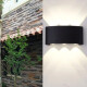 Aplique Bidireccional Exterior Jardín Led Integrado 6x2w Negro