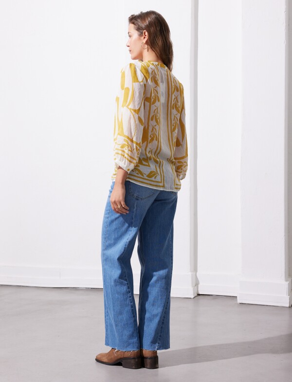 Blusa Gasa MOSTAZA/MULTI
