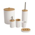 SET DE ACCESORIOS PARA BAÑO 6 PIEZAS - BLANCO SET DE ACCESORIOS PARA BAÑO 6 PIEZAS - BLANCO