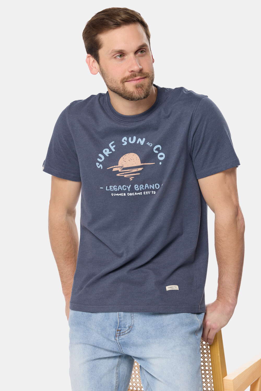 REMERA ESTAMPADA Azul