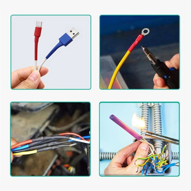 Termocontraíbles Para Cable de 328 Piezas 1mm a 14mm Termocontraíbles Para Cable de 328 Piezas 1mm a 14mm